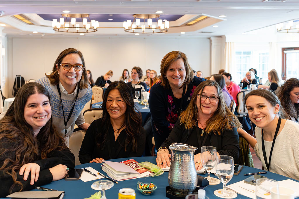 Women connecting during an Accelerate leadership gathering