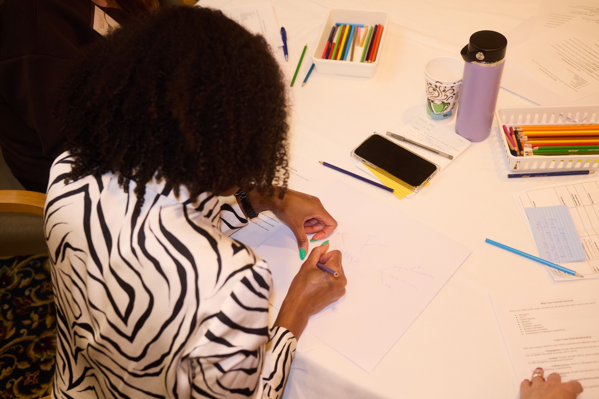 Accelerate participant engaged in thoughtful leadership reflection